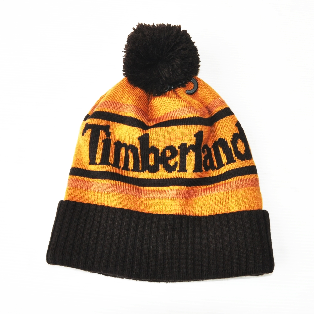 TIMBERLAND / ティンバーランド LOGO POM-PON KINT CAP BROWN