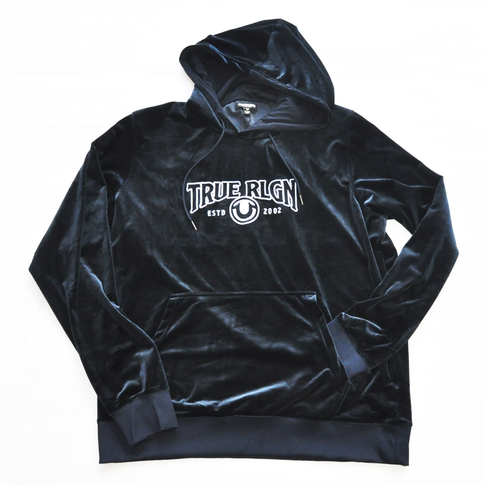 TRUE RELIGION / トゥルー レリジョン TRUE RELIGION LOGO VELOR  HOODIE BIG SIZE