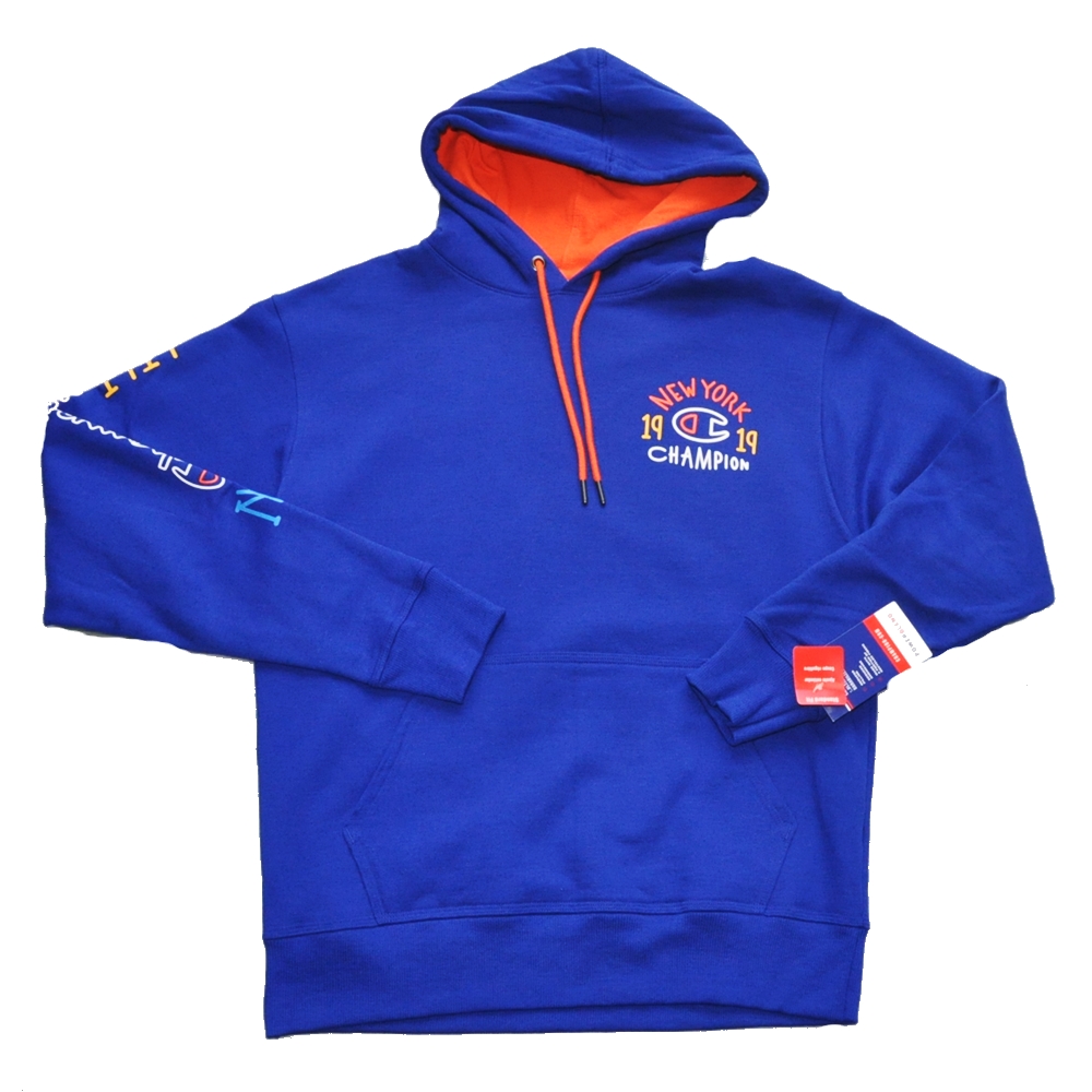 CHAMPION / チャンピオン AUTHENTIC NEW YORK PULLOVER SWEAT HOODIE BLUE