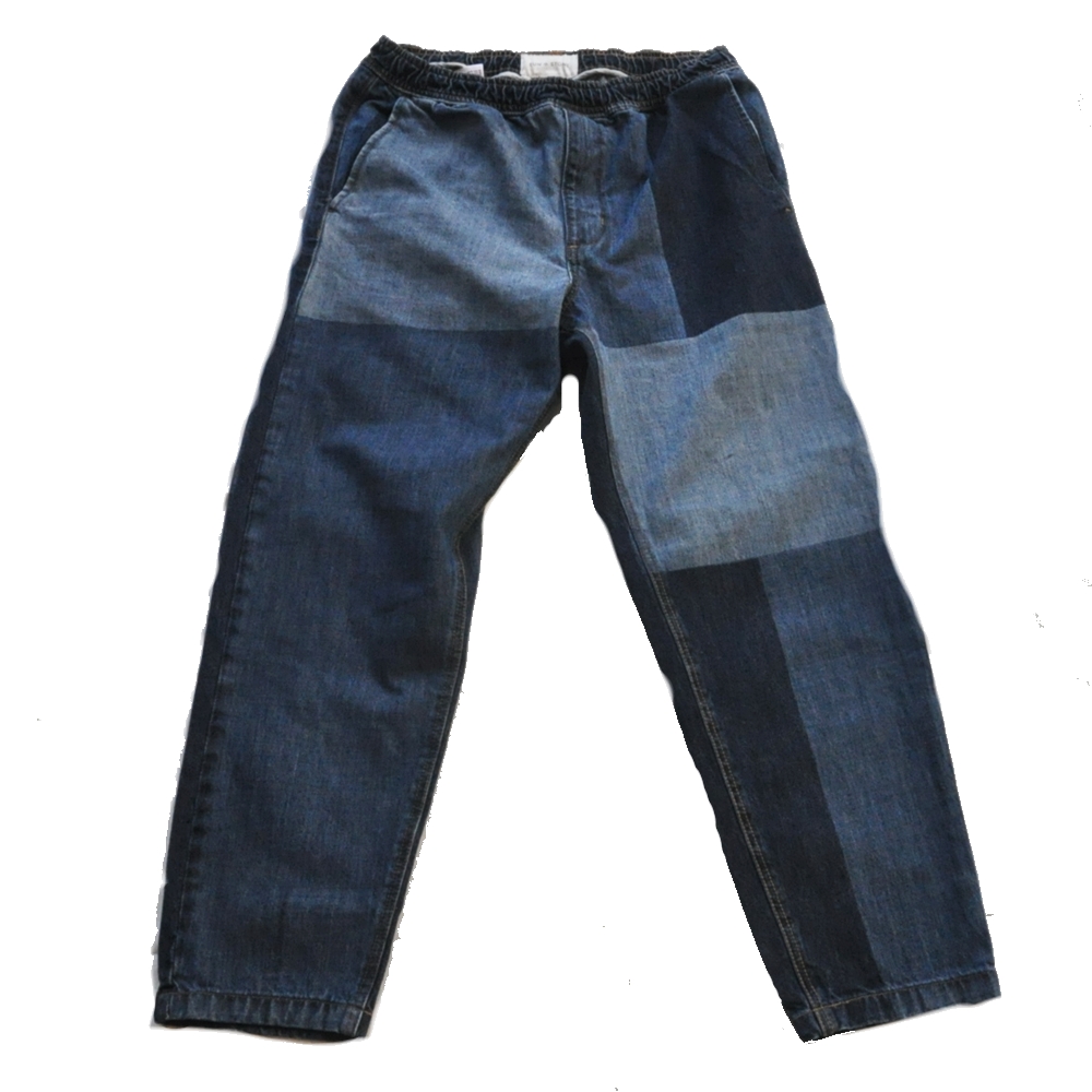 SUN + STONE / サンストーン PATCHWORK LOOSE TAPERED DENIM PANTS