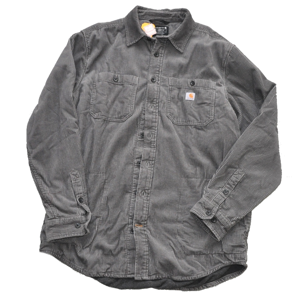 CARHARTT / カーハート US CARHARTT LOOSE FIT HEAVY WEIGHT CORDUROY JERSEY LONG SLEEVE SHIRT GRAY