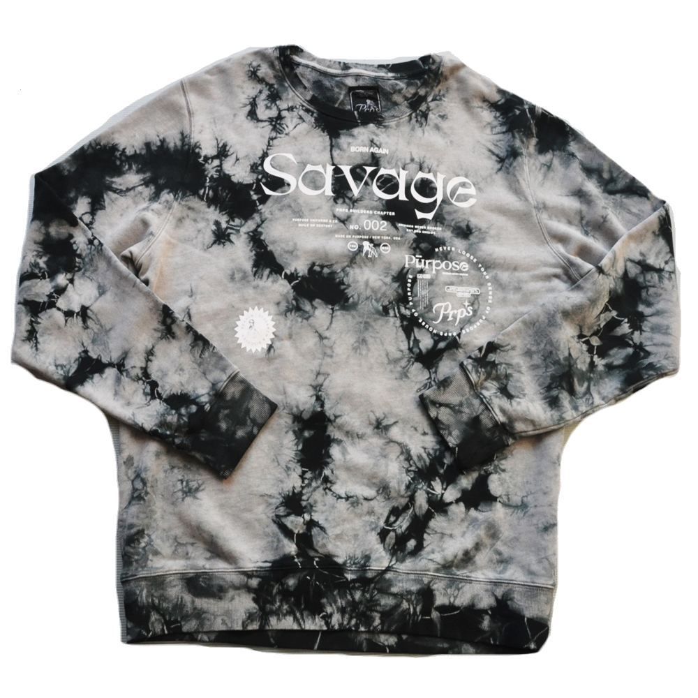 PRPS GOODS&CO. / ピーアールピーエス グッズ＆コー TIE DYE DYEING CREW NECK SWEAT BIG SIZE