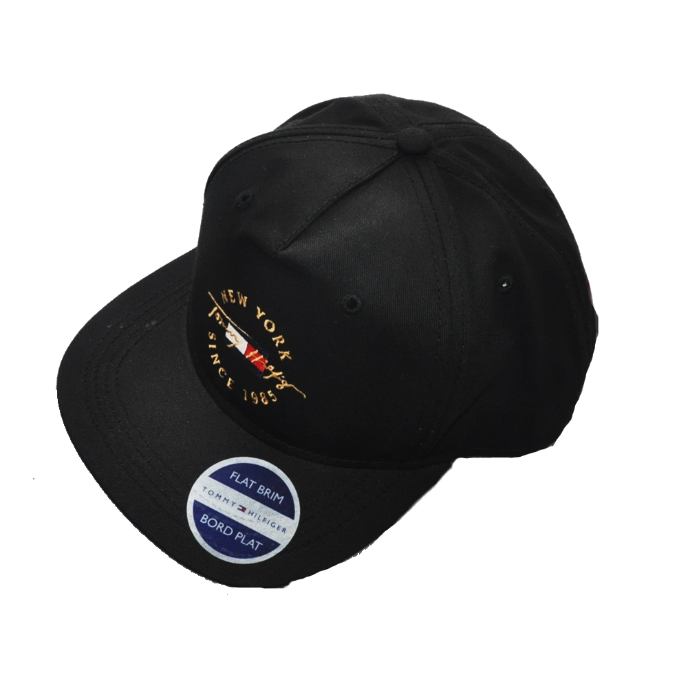 TOMMY HILFIGER /トミーヒルフィガー TOMMY HILFIGER LOGO SNAP BACK CAP BLACK