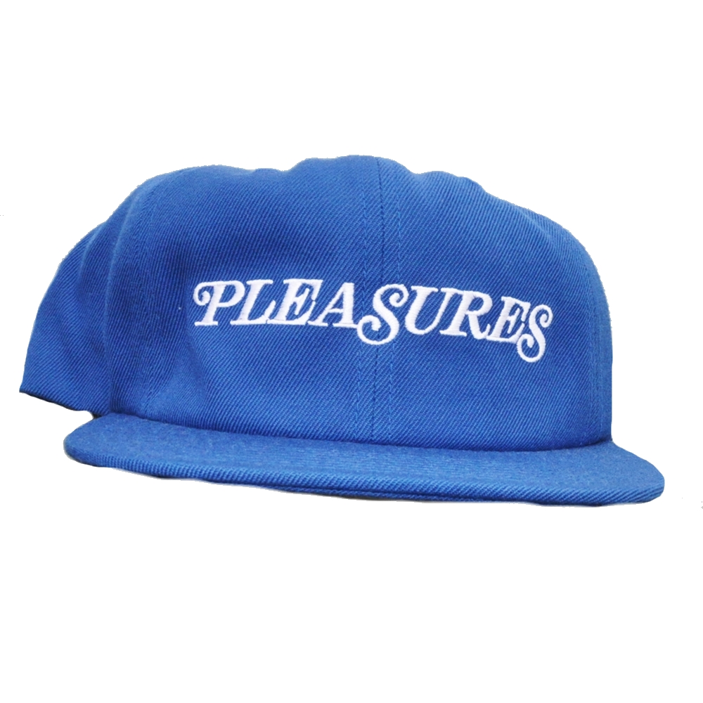 PLEASURES / プレジャーズ PLEASURES LOGO  6PANEL SNAP BACK BLUE