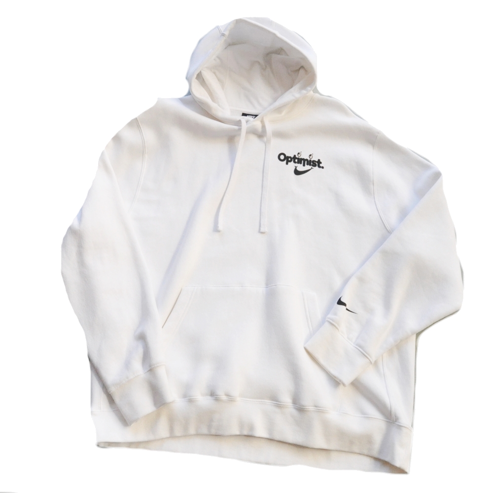 NIKE / ナイキ NSW CLUB HAND OPTIMIST SWEAT HOODIE WHITE BIG SIZE