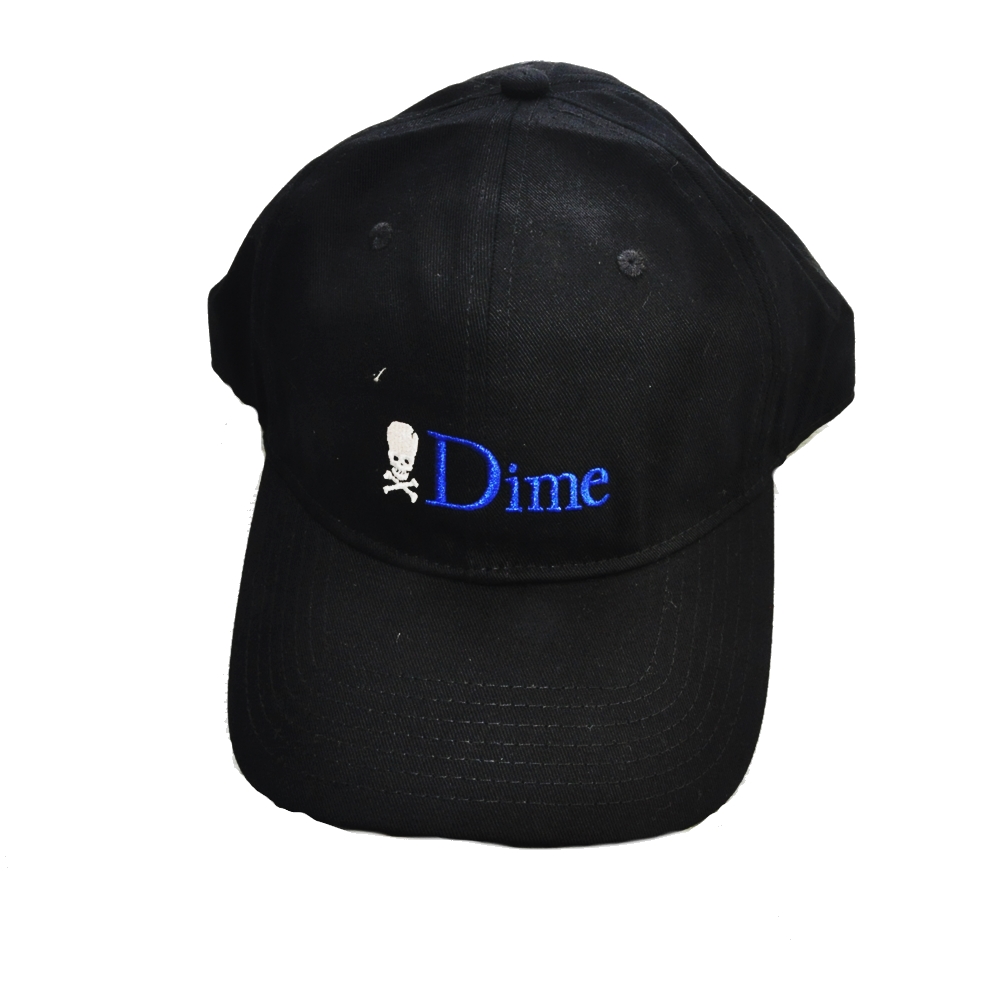 DIME / ダイム SKULL LOGO DIME 6PANEL BASEBALL CAP BLACK×BLUE