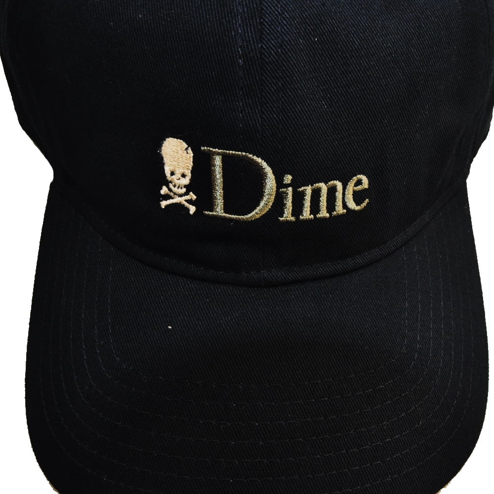 DIME / ダイム SKULL LOGO DIME 6PANEL BASEBALL CAP BLACK-2