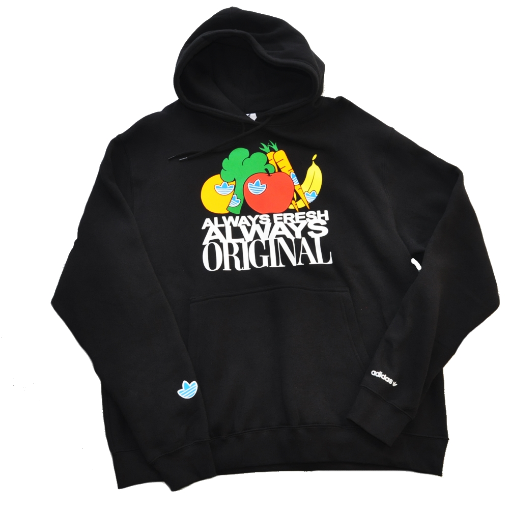 ADIDAS / アディダス ALWAYS FRESH PULLOVER SWEAT HOODIE BLACK BIG SIZE