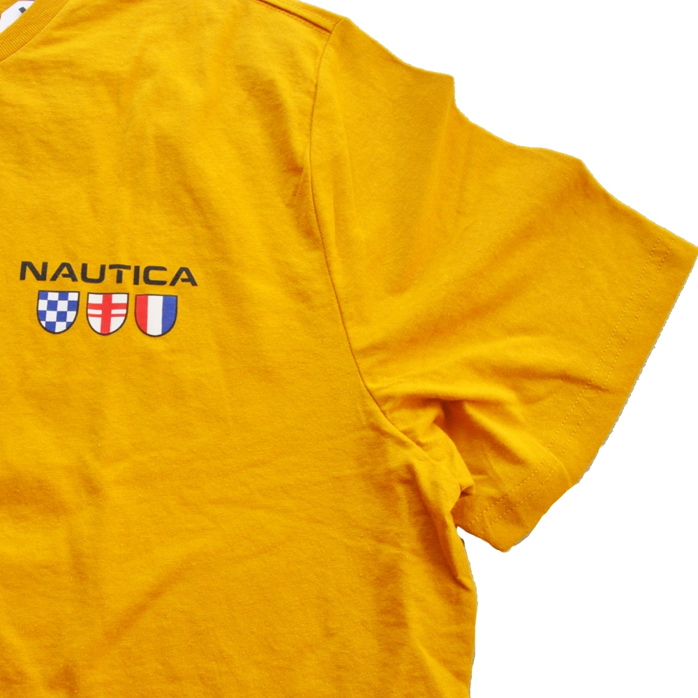 NAUTICA / ノーティカ SAILING FLAG LOGO T-SHIRT BIG SIZE MUSTARD-4