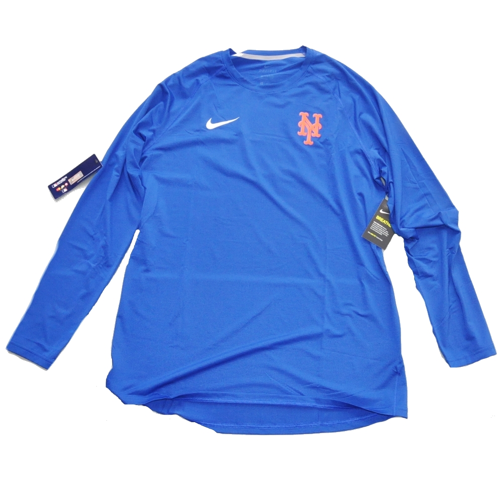 NIKE / ナイキ  NEW YORK METS SLIM DRY FIT LONG SLEEVE T-SHIRT BIG SIZE