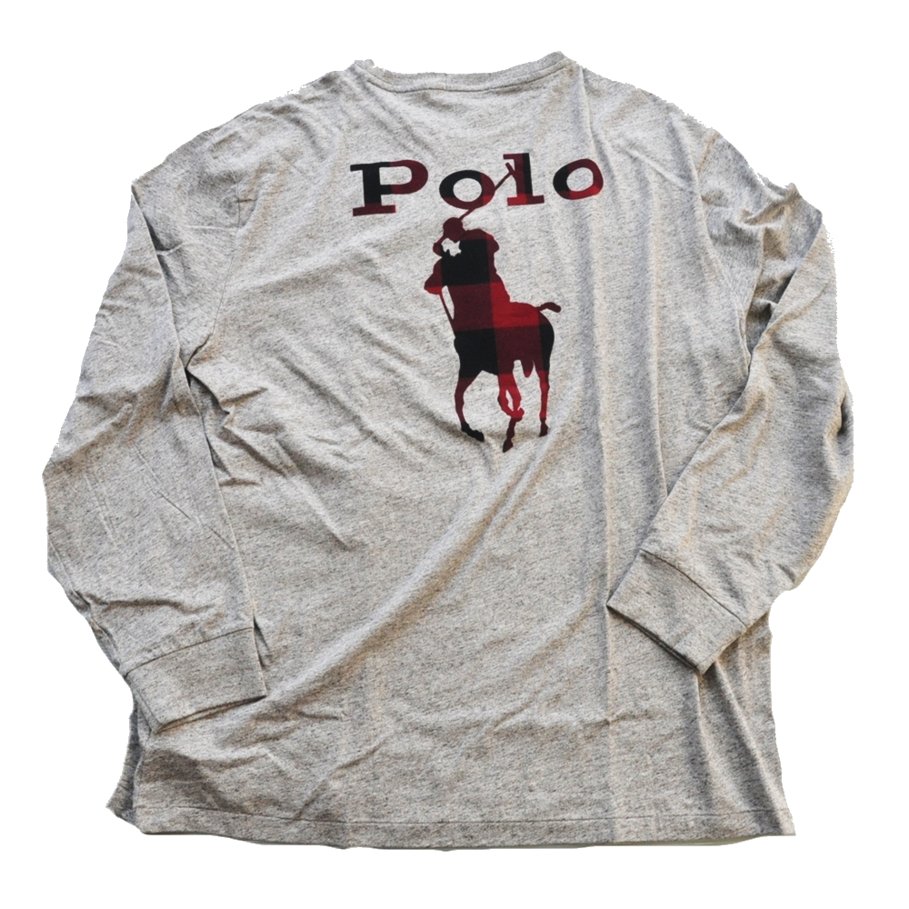 POLO RALPH LAUREN / ポロラルローレン BLOCK CHECK BIG PONY LOGO LONG SLEEVE T-SHIRT BIG SIZE