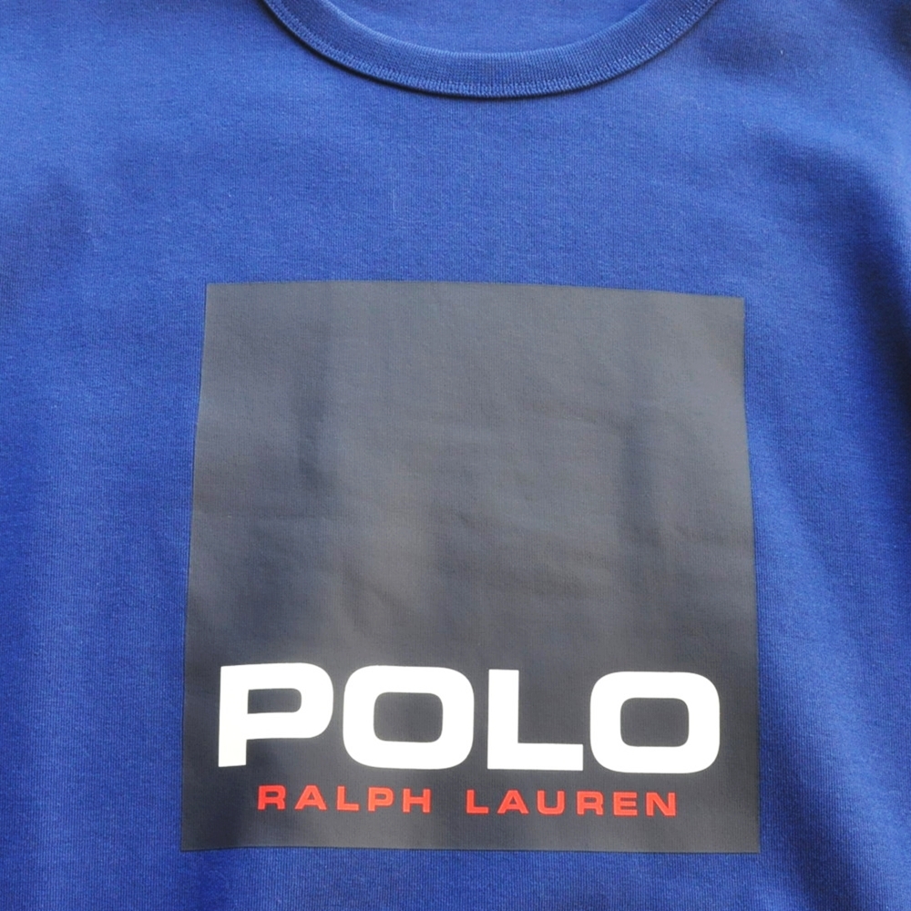 POLO RALPH LAUREN / ポロラルローレン POLO BOX LOGO CREW NECK SWEAT BLUE-3