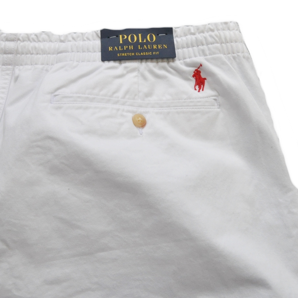 POLO RALPH LAUREN / ポロラルローレン POLO USA FLAG STRETCH CLASSIC FIT SHORTS WHITE BIG SIZE-5