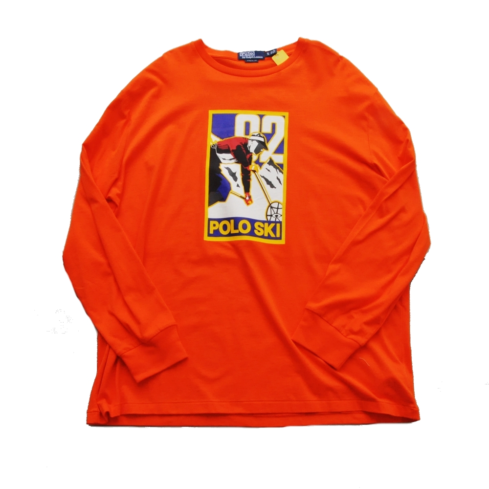 POLO RALPH LAUREN / ポロラルローレン POLO 92 SKI LONG SLEEVE T-SHIRT ORANGE