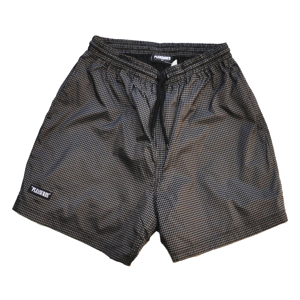 PLEASURES / プレジャーズ PLEASURES LOGO GINGHAM CHECK NYLON SHORTS