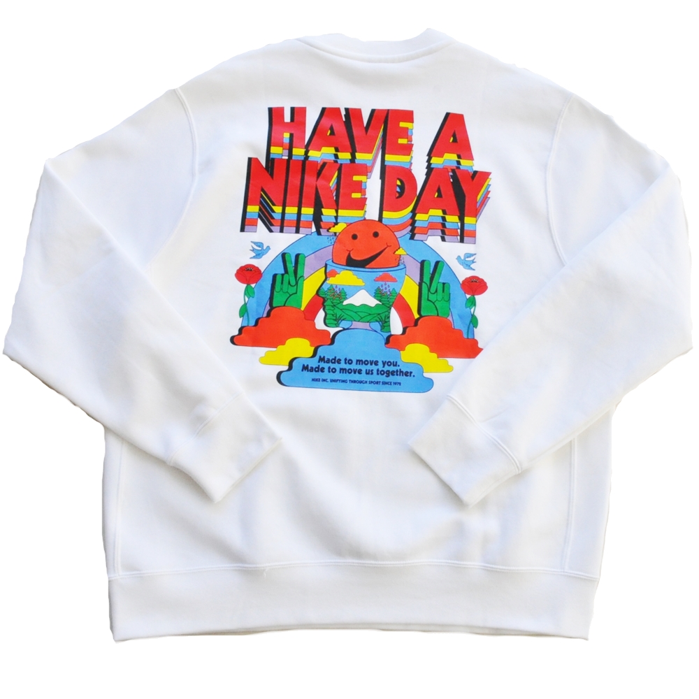 NIKE / ナイキ HAVE A NIKE DAY CREW NECK SWEAT WHITE