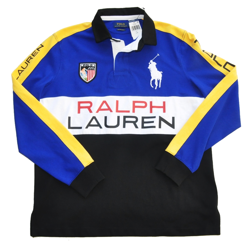 POLO RALPH LAUREN / ポロラルローレン ALPINE RACING COLOR BLOCK RUGBY JERSEY LONG SLEEVE SHIRT