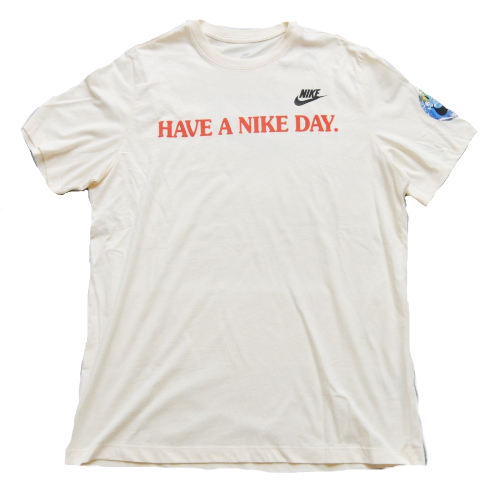 NIKE / ナイキ HAVE A NIKE DAY EARTH LOGO T-SHIRT CREAM