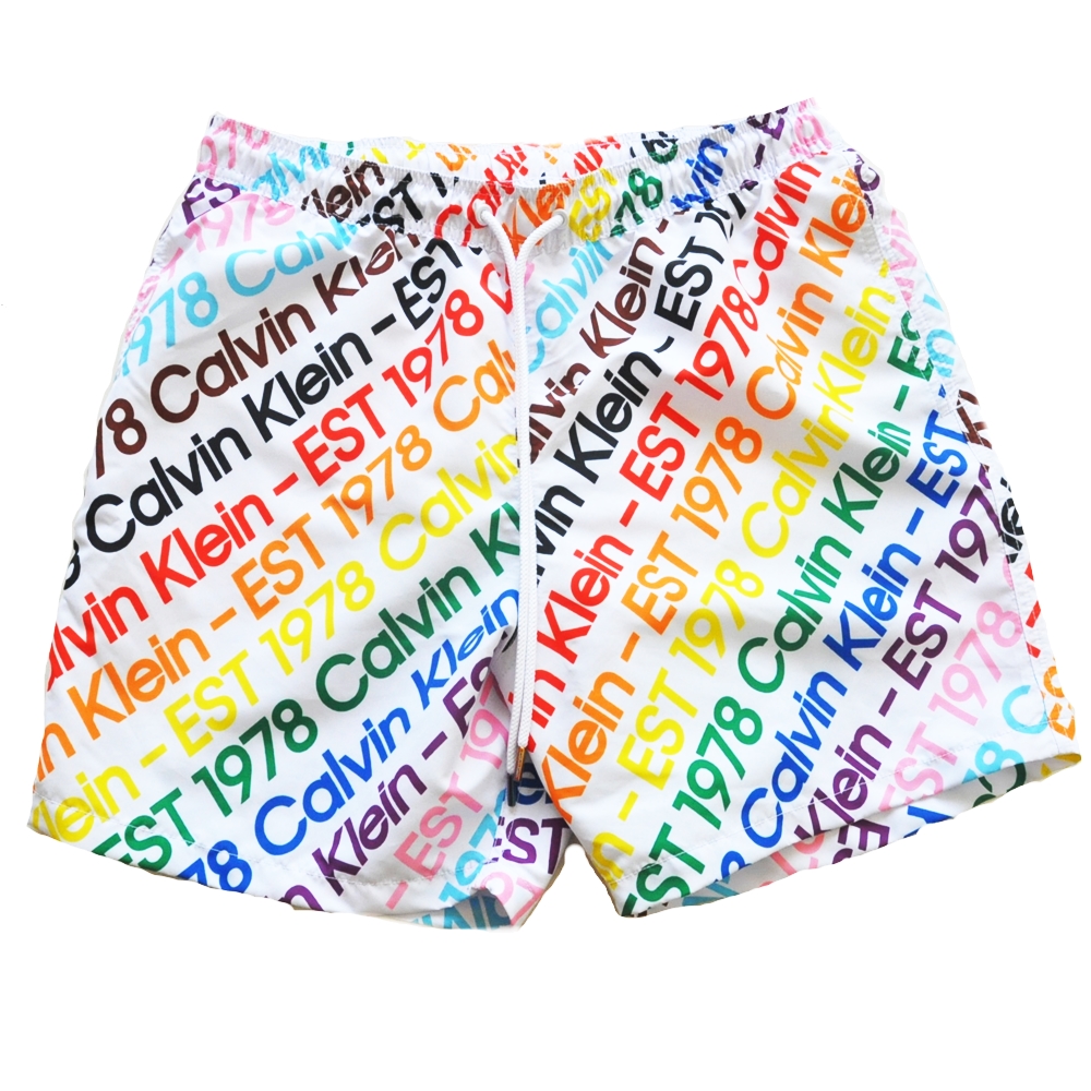 CALVIN KLEIN / カルバンクライン CALVIN KLEIN LOGO MONOGRAM SWIM SHORTS RAINBOW