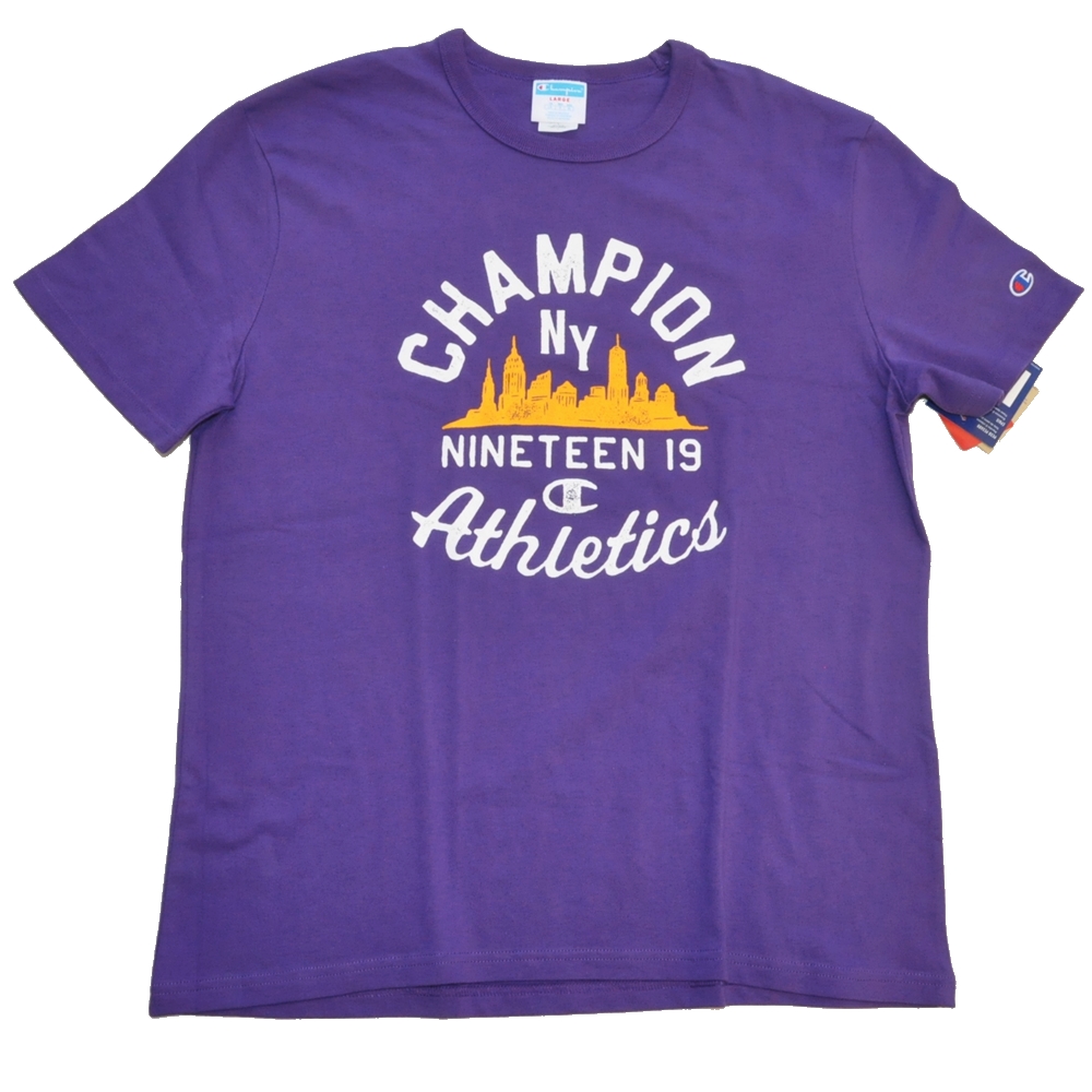 CHAMPION / チャンピオン CHAMPION NY NINETEEN 19 T-SHIRT PURPLE