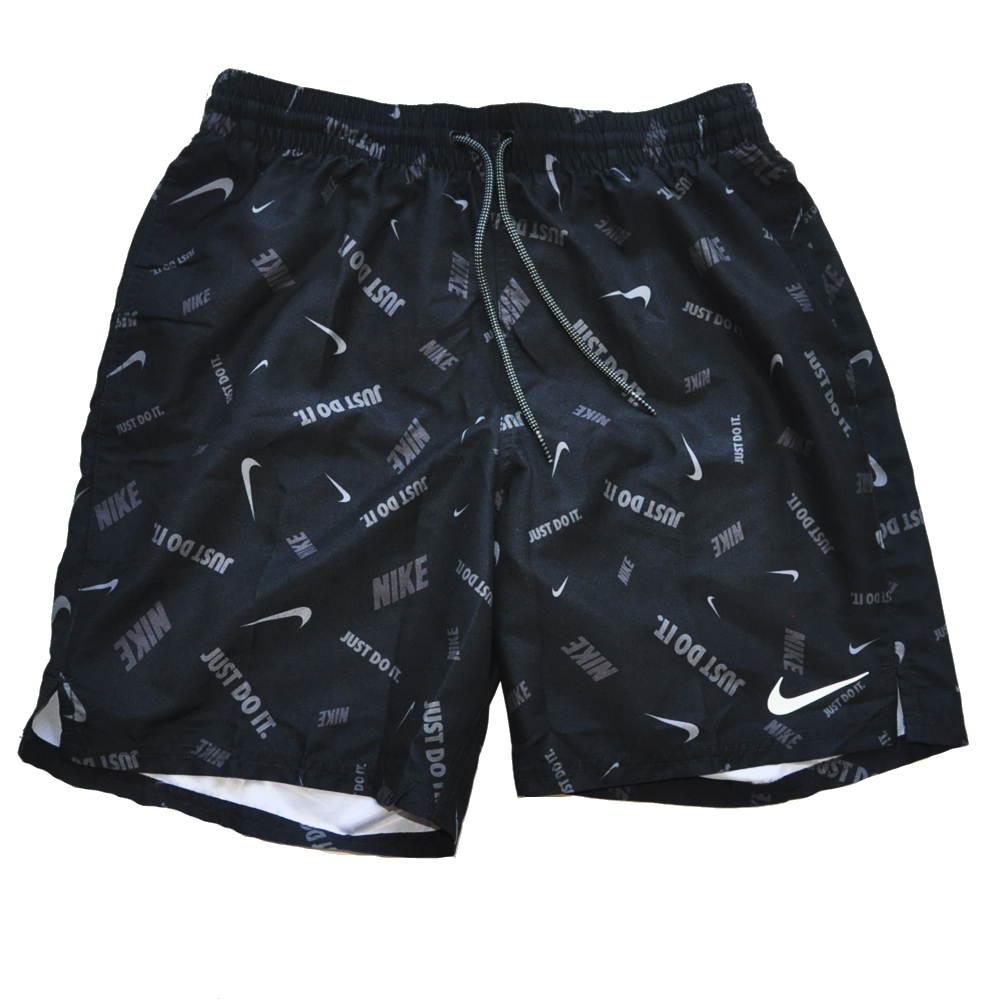 NIKE / ナイキ JUST DO IT MONOGRAM SWIM SHORTS BLACK | TUNNEL STORE