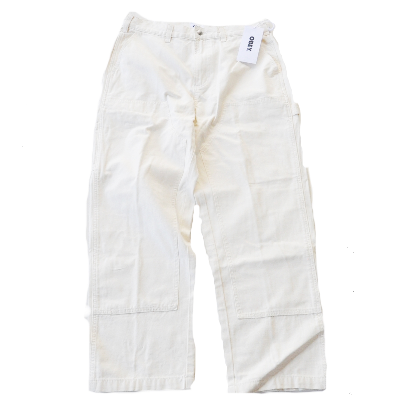 OBEY / オベイ  DOUBLE KNEE PAINTER PANTS WHITE