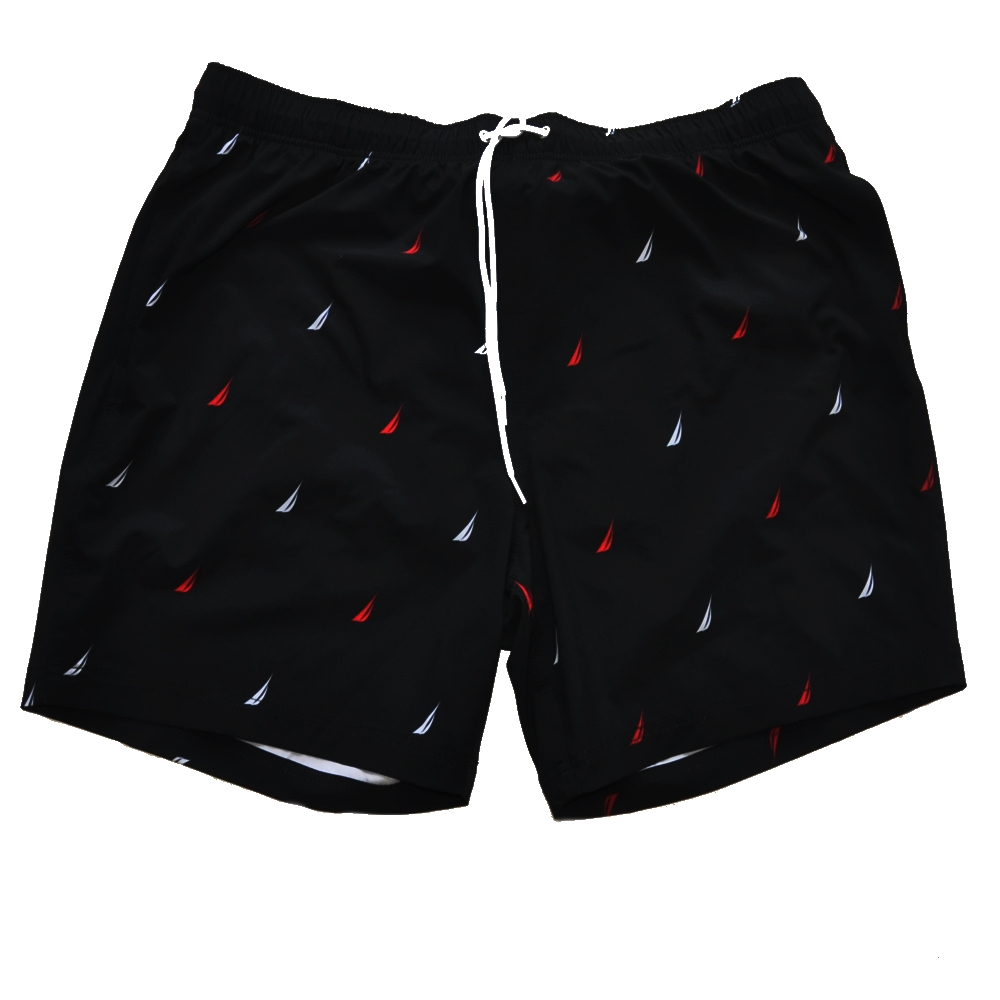 NAUTICA / ノーティカ SAILING LOGO MONOGRAM PERFORMANCE SWIM PANTS BLACK XXL