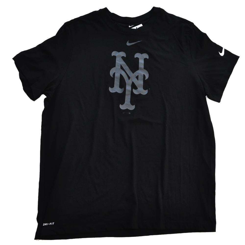 NIKE / ナイキ MLB NEW YORK METS LOGO DRY-FIT T-SHIRT BLACK BIG SIZE