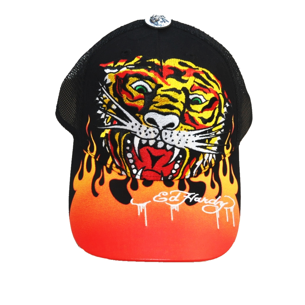 ED HARDY / エドハーディー TIGER AMERICA CLASSIC TATTOO FIRE MESH CAP