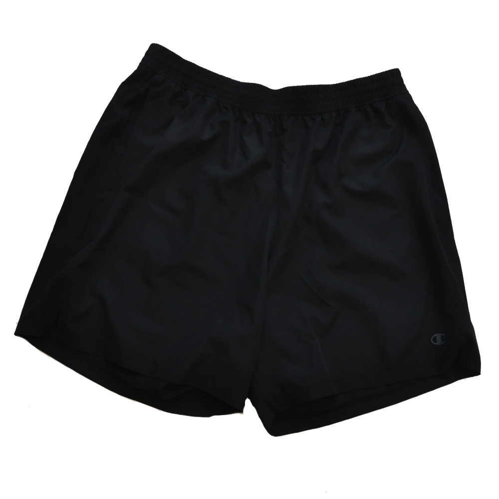 CHAMPION / チャンピオ 7-INCH WOVEN SIDE MESH SPORTS SHORTS BLACK