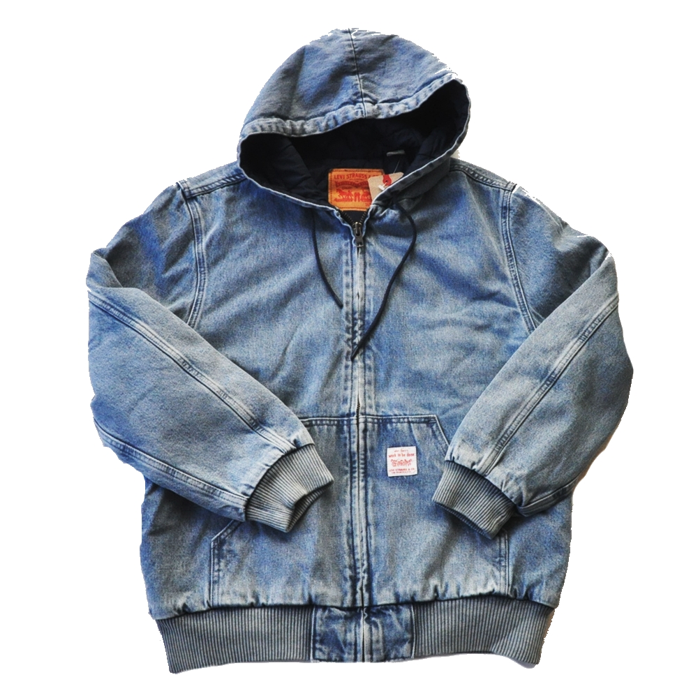 LEVI’S / リーバイス  WASHED BLUE DENIM FULL ZIP HOODIE JACKET