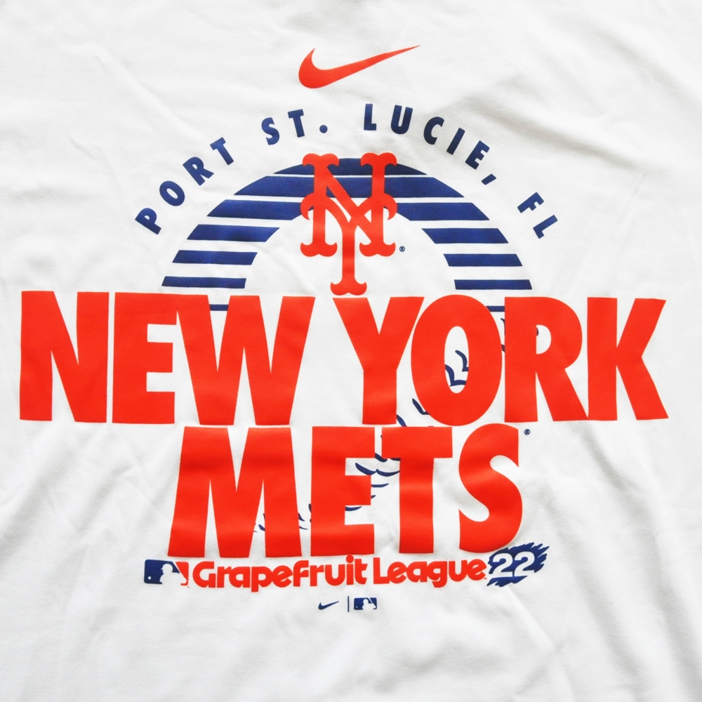 NIKE / ナイキ MLB NEW YORK METS LOGO GRAPEFRUIT LEAGUE ’22 TSHIRT WHITE