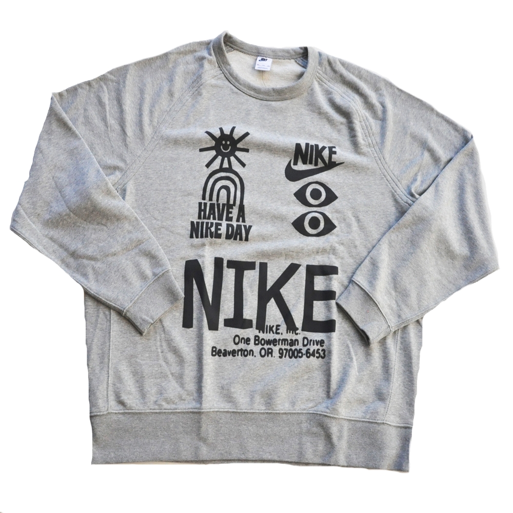 NIKE / ナイキ NIKE HAVE A NIKE DAY ONE BOWERMAN DRIVE CREW NECK SWEAT GRAY BIG SIZE