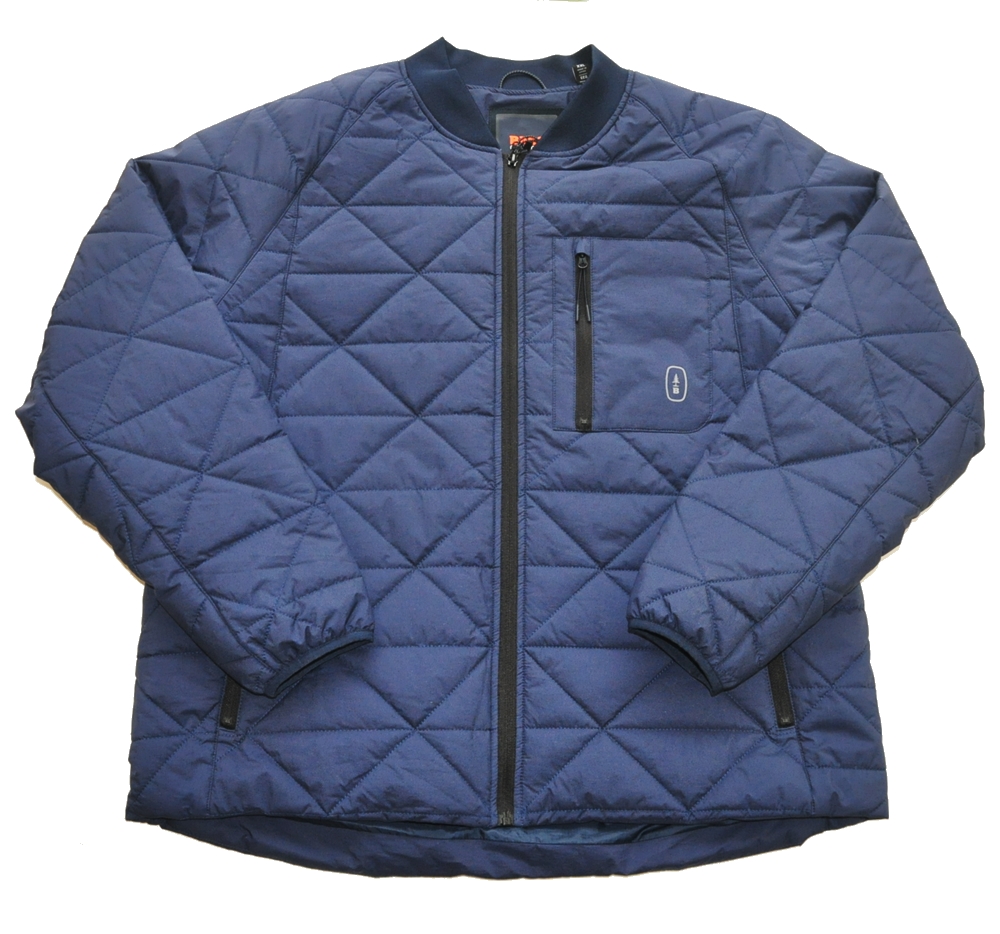 BASS OUTDOOR / バスアウトドアー MA-1 LIGHT QUILTED FULLZIP NYLON JACKET XXL NAVY