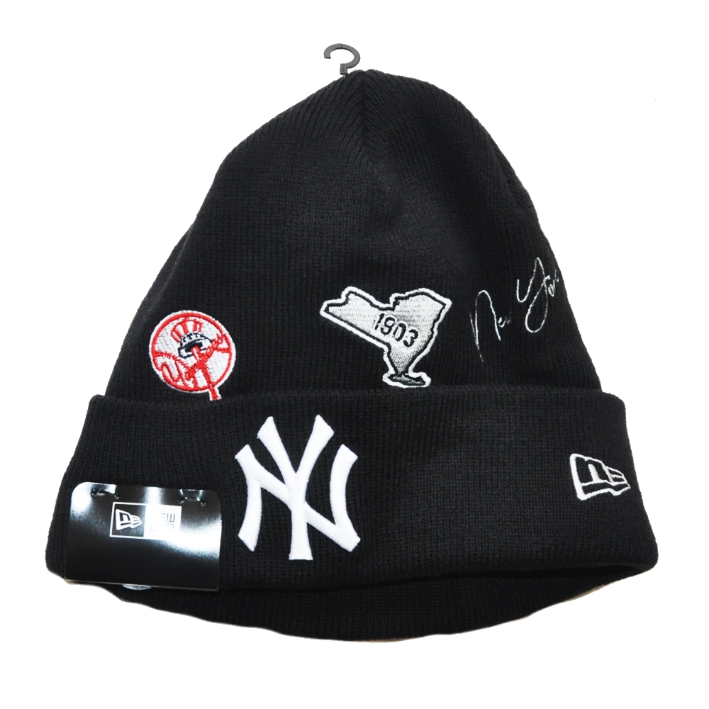 NEW ERA / ニューエラ NEW YORK YANKEES CLASSIC LOGO WAPPEN KNIT CAP