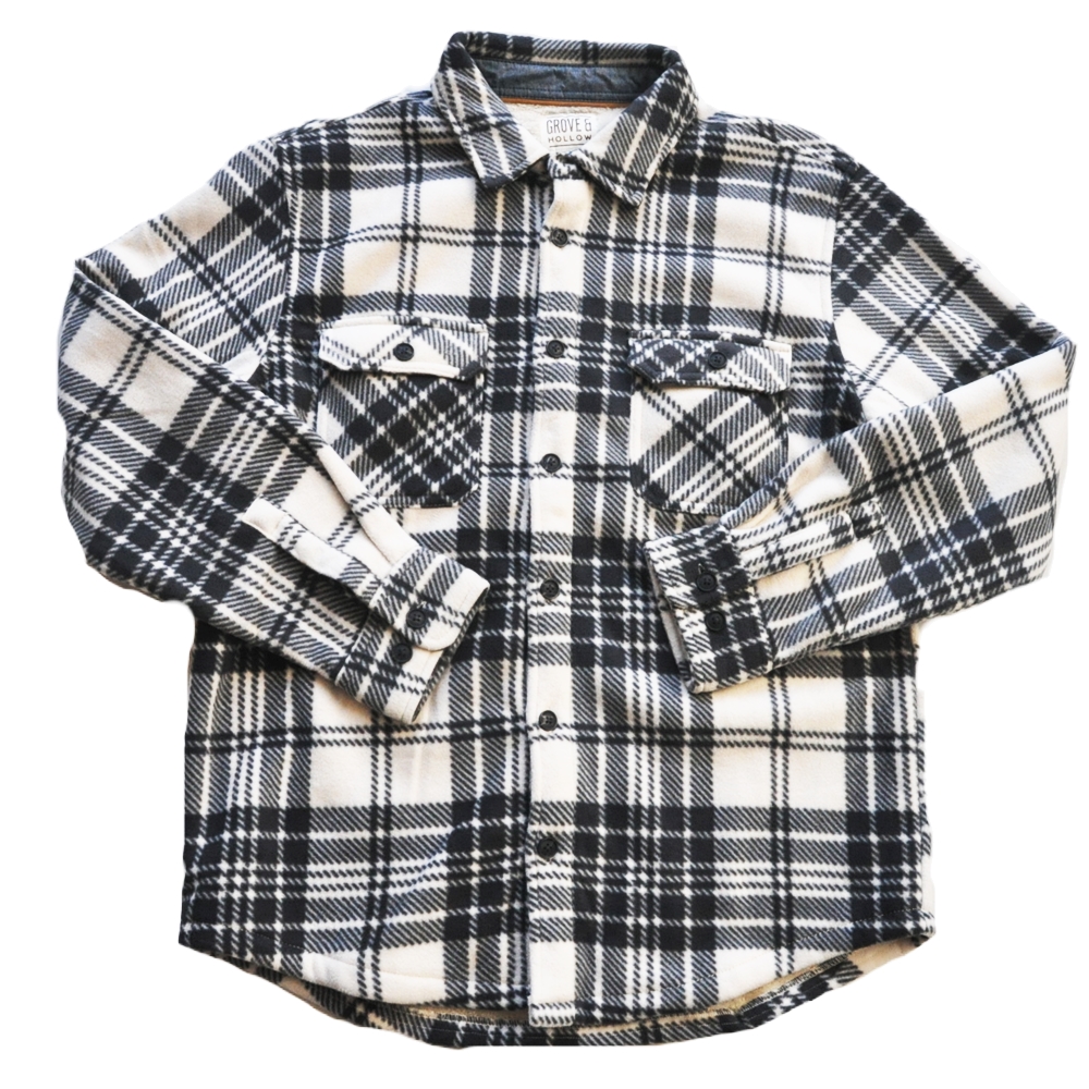 GROVE & HOLLOW / TARTAN CHECKED BOA LONG SLEEVE BUTTON SHIRTS