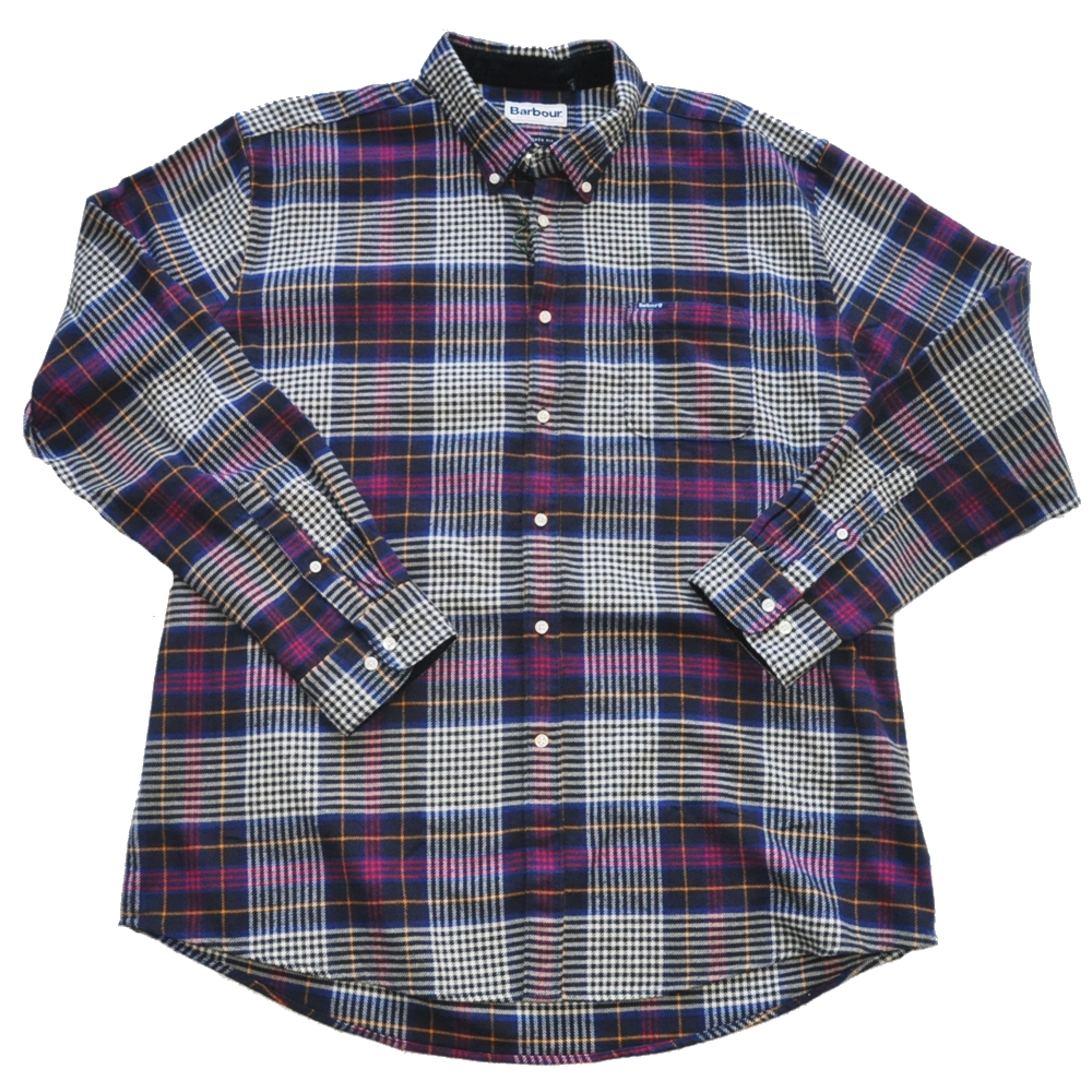 BARBOUR / バブアー TARTAN CHECKED MIX BUTTON LONG SLEEVE SHIRT TAILORED FIT