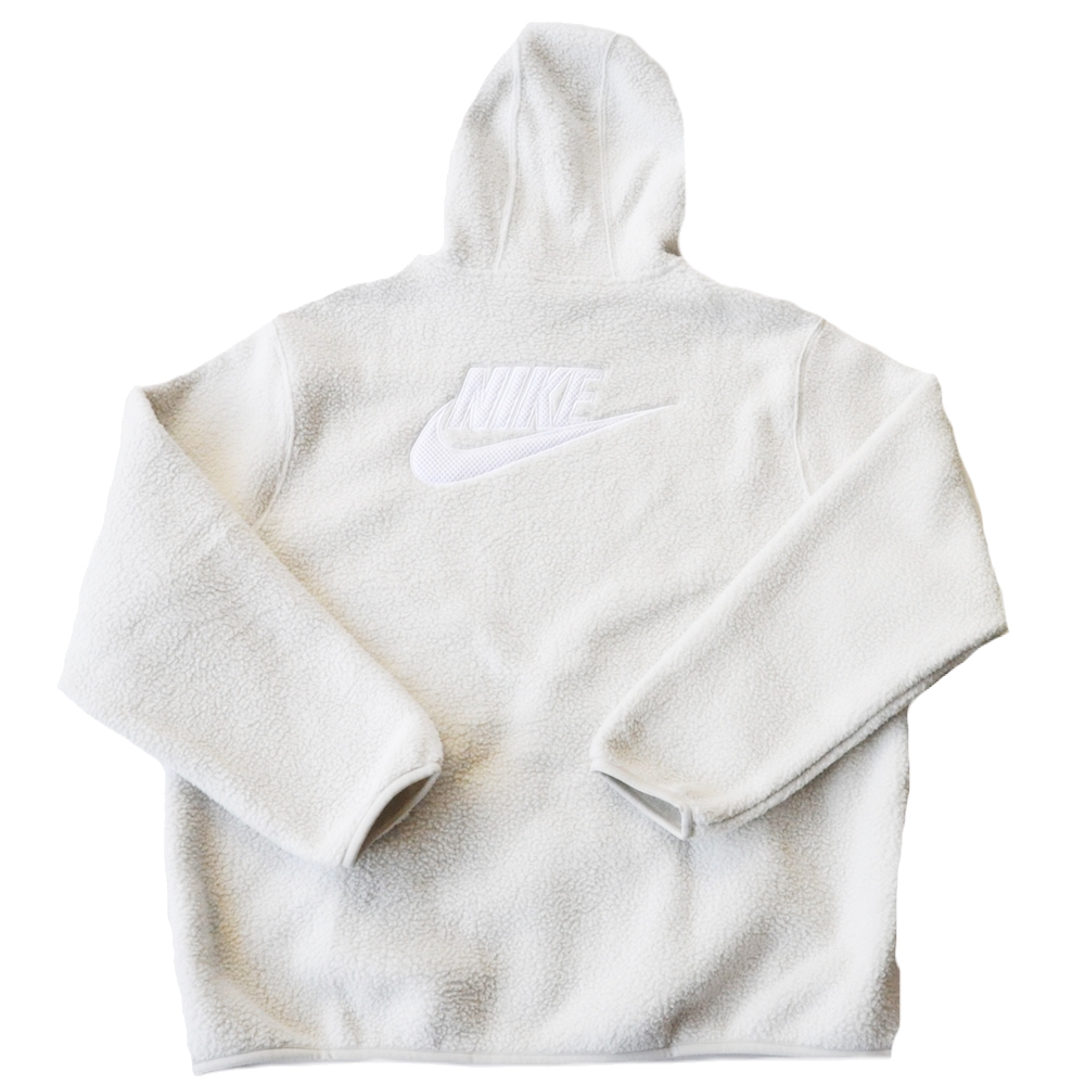 NIKE / ナイキ  NSW ONE POINT LOGO SHERPA FLEECE PULLOVER HOODIE WHITE XXL