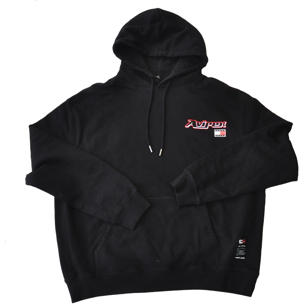 TOMMY JEANS / トミージーンズ TOMMY JEANS × AVIREX LIMITED EDITION PULLOVER SWEAT HOODIE BLACK-2