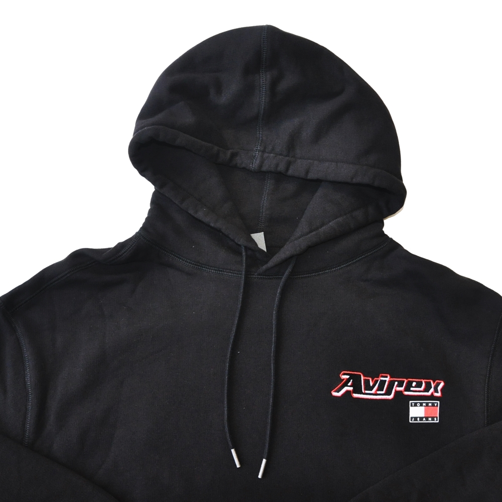 TOMMY JEANS / トミージーンズ TOMMY JEANS × AVIREX LIMITED EDITION PULLOVER SWEAT HOODIE BLACK-4