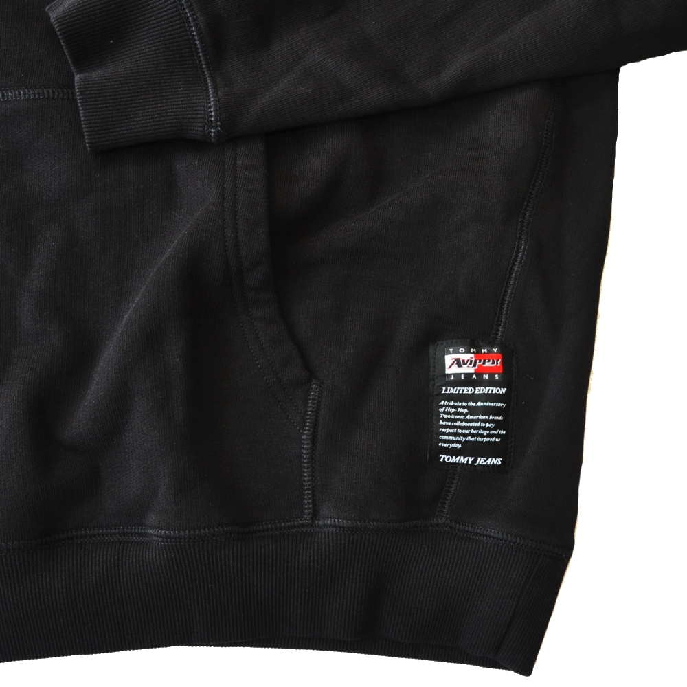 TOMMY JEANS / トミージーンズ TOMMY JEANS × AVIREX LIMITED EDITION PULLOVER SWEAT HOODIE BLACK-5