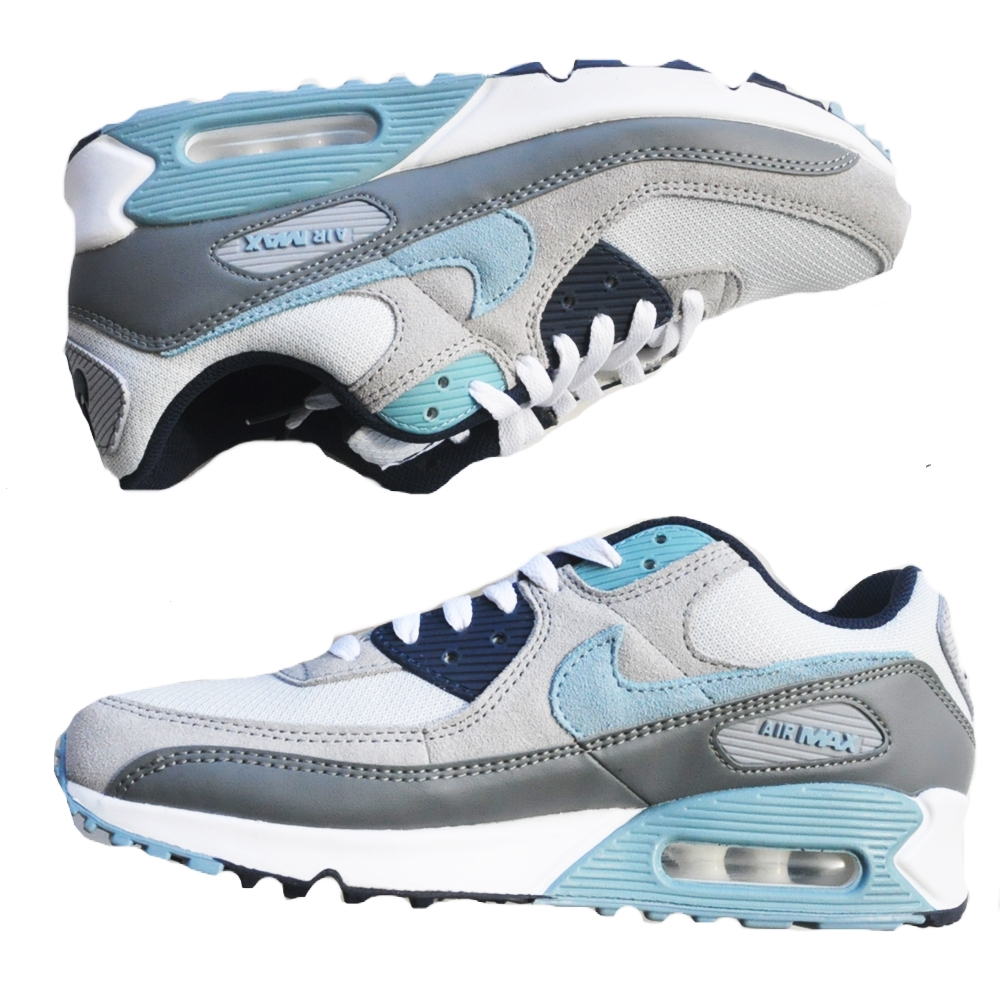 NIKE / ナイキ NIKE AIR MAX 90 PURE PLATINUM/WORN BLUE-OBSIDIAN 22FA-I | ストリートスタイルのセレクトストア | TUNNEL STORE - トンネルストア