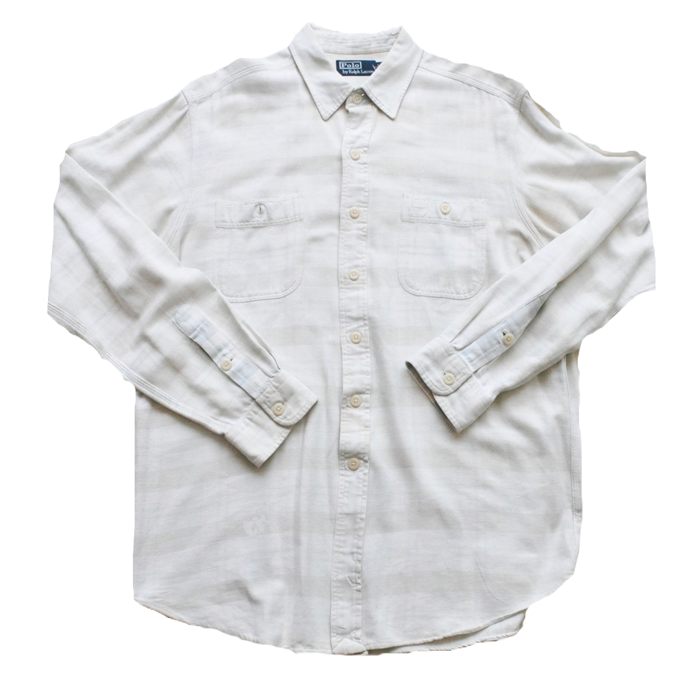 POLO RALPH LAUREN / ポロラルローレン VINTAGE BORDER BUTTON DOWN LONG SLEEVE SHIRT