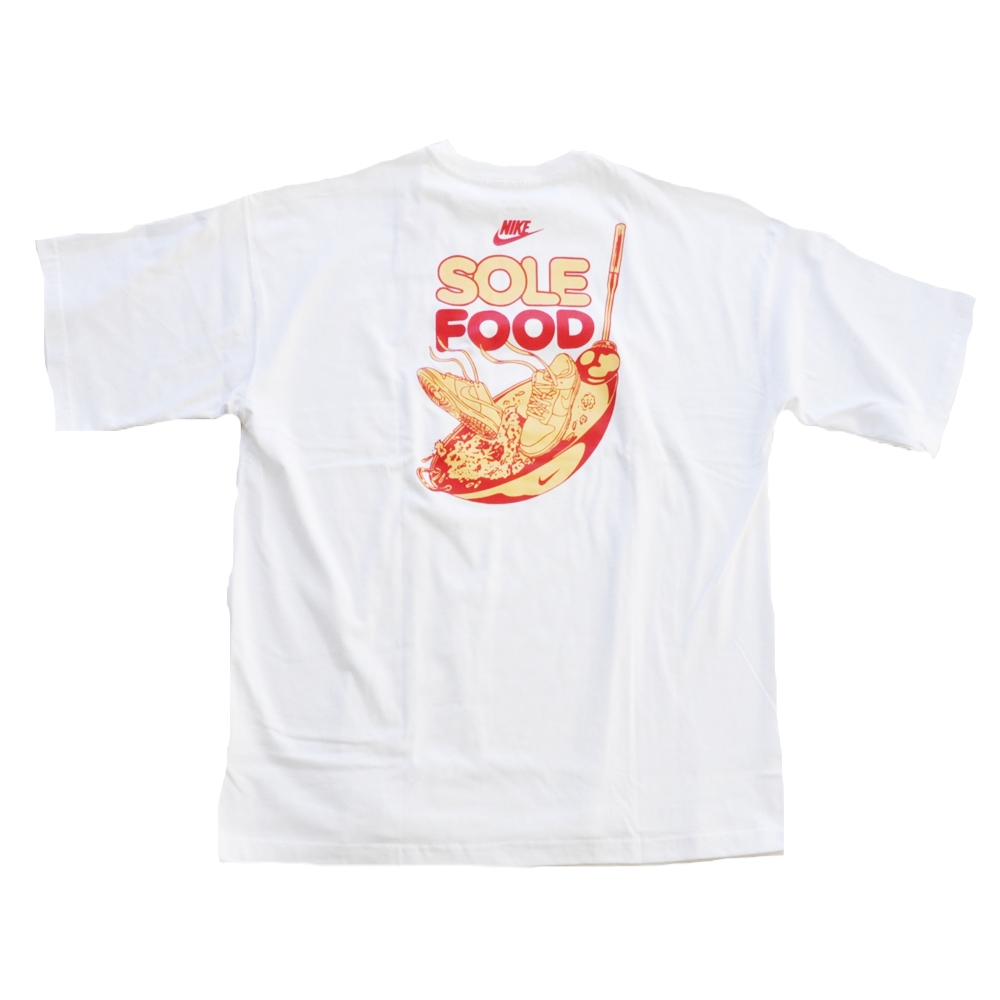 NIKE / ナイキ OVERSIZED FIT SOLE FOOD T-SHIRT WHITE L