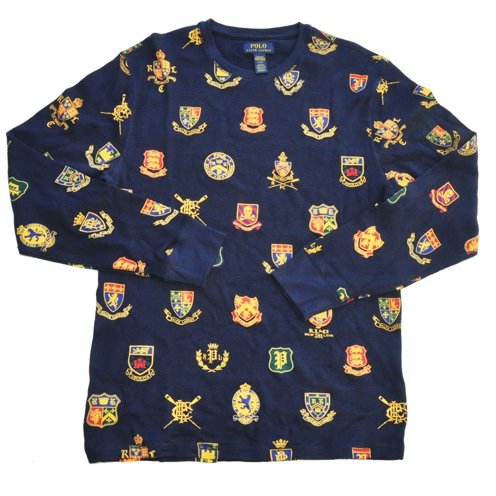 POLO RALPH LAUREN / ポロラルローレン EMBLEM MONOGRAM THERMAL LONG SLEEVE T-SHIRT