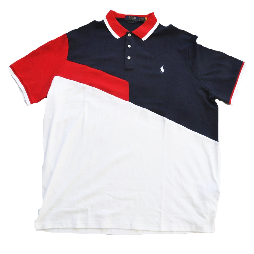 POLO RALPH LAUREN / ポロラルローレン PONY LOGO CUT BACK PUERTO RICO COLOR POLO SHIRT  BIG SIZE