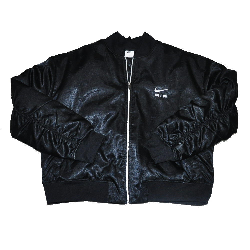 NIKE / ナイキ WOMEN SATIN ALL OVER SWOOSH BOMBER JACKET BLACK XL