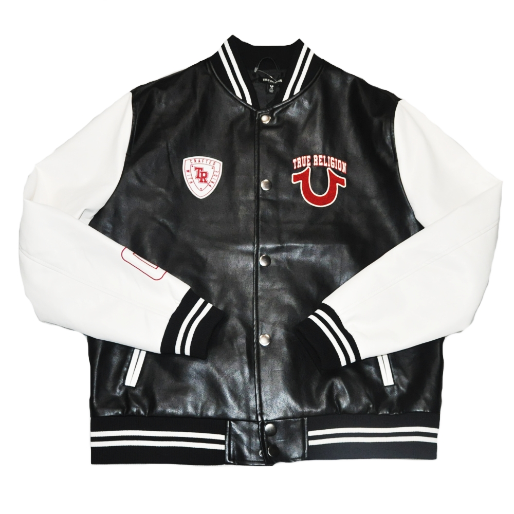 TRUE RELIGION / トゥルー レリジョン PU PATCH LOGO JACKET