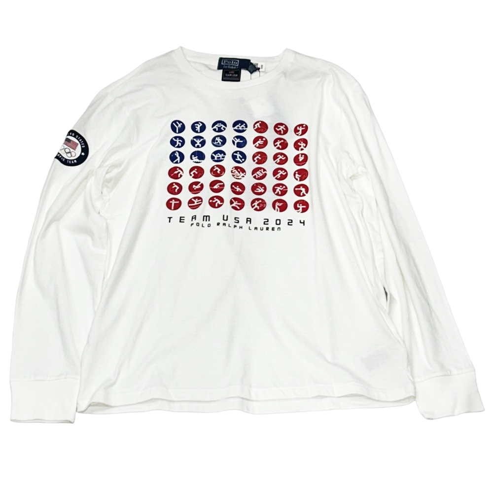 POLO RALPH LAUREN / ポロラルフローレン CUSTOM SLIM FIT TEAM USA LONG SLEEVE T-SHIRT WHITE | ストリートスタイルのセレクトストア | TUNNEL STORE - トンネルストア