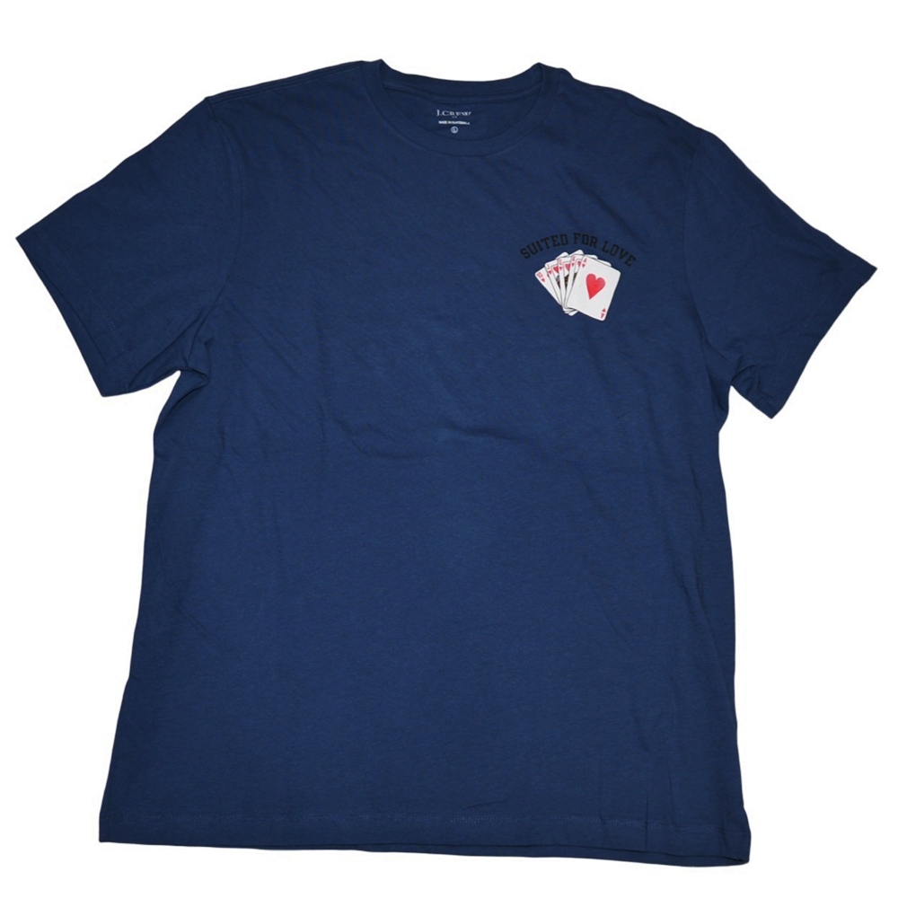 J.CREW / ジェイ・クルー SUITED FOR LOVE T-SHIRT NAVY M～XXL